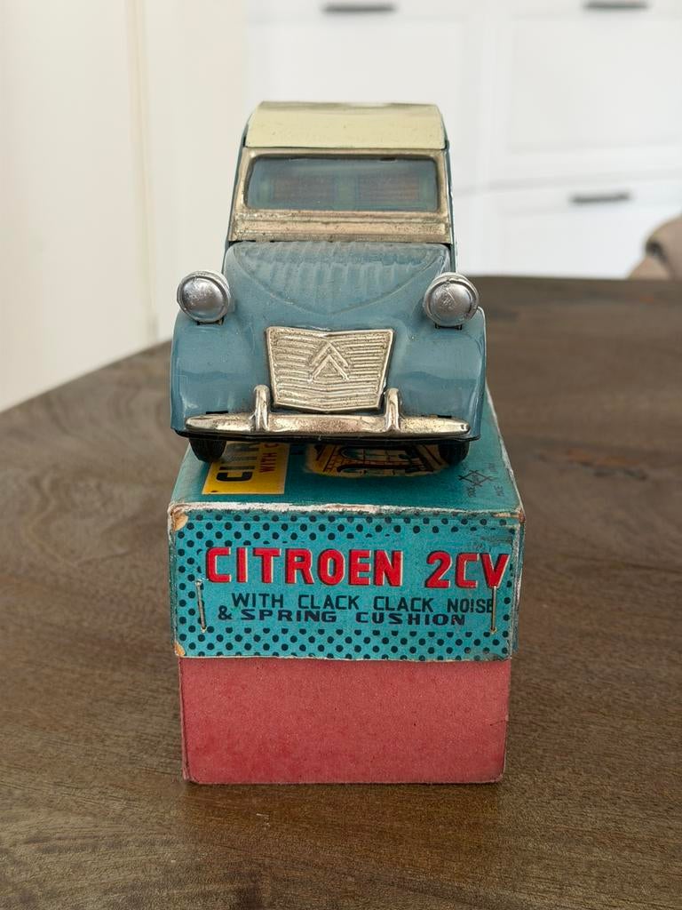 Citroën 2CV DAIYA Japan met doos., Antiek en Kunst, Ophalen of Verzenden