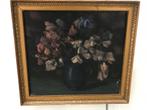 olieverf linnen bloemstilleven willy schoonhoven van beurden, Antiek en Kunst, Ophalen of Verzenden