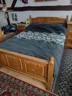 Grenen slaapkamer set 140x200cm met kast en nachtkastjes, Huis en Inrichting, Slaapkamer | Complete slaapkamers, Ophalen of Verzenden