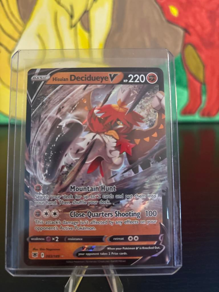 Astral Radiance - Pokémon Hisuian Decidueye V kaart, Ophalen of Verzenden, Zo goed als nieuw, Losse kaart
