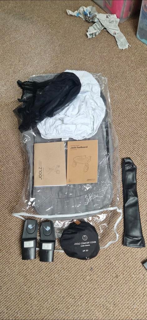 Joolz Day 5 Onderdelen: Voetenzak, Adapters, Comfort Cover, Ophalen, Zo goed als nieuw