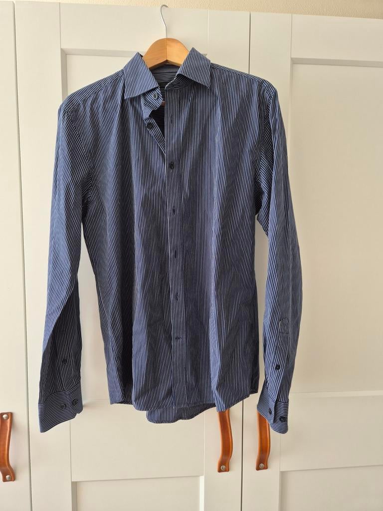 Jack & Jones Premium gestreept overhemd maat L, Kleding | Heren, Overhemden, Jack & Jones Premium, Blauw, Ophalen of Verzenden