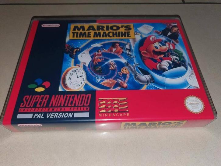 Mario's Time Machine SNES Game Case, Spelcomputers en Games, Games | Nintendo Super NES, Zo goed als nieuw, Avontuur en Actie