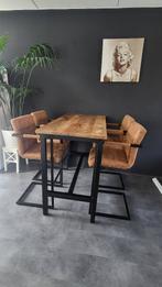 Hoge Mangohouten tafel incl. 4 stoelen!, Gebruikt, Mangohout, 200 cm of meer, Vier personen