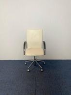 70 x Vergaderstoel Ahrend 350, gebroken wit leer, chroom, Ophalen, Gebruikt, Wit, Leer