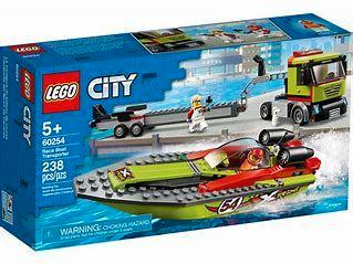 Lego City 60254 Raceboottransport -NIEUW en ONGEOPEND-, Kinderen en Baby's, Speelgoed | Duplo en Lego, Nieuw, Lego, Complete set