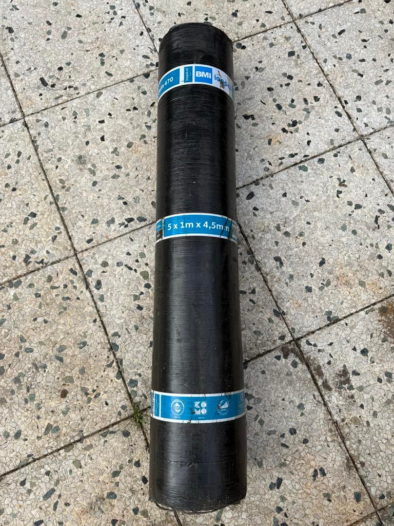 BMI Icopal dakleer rol 5x1m 4,5mm, Ophalen, Overige materialen, Zwart, Nieuw