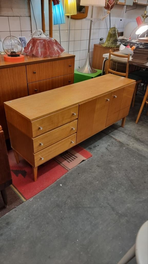 Vintage dressoir lowboard jaren 60 70, Gebruikt, ,, Ophalen of Verzenden, ,