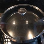 Royal van Kempen en Begeer pan met glazen deksel, Ophalen of Verzenden, Zo goed als nieuw, Rvs, Koekenpan of Braadpan