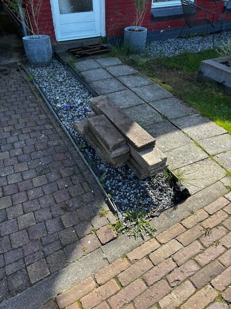 Opsluitband betonkleur, betonband, Tuin en Terras, Ophalen, Overige materialen, Gebruikt, Overige typen