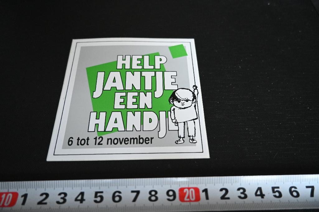 sticker Help Jantje een Handje  Beton  *, Verzamelen, Ophalen, Zo goed als nieuw