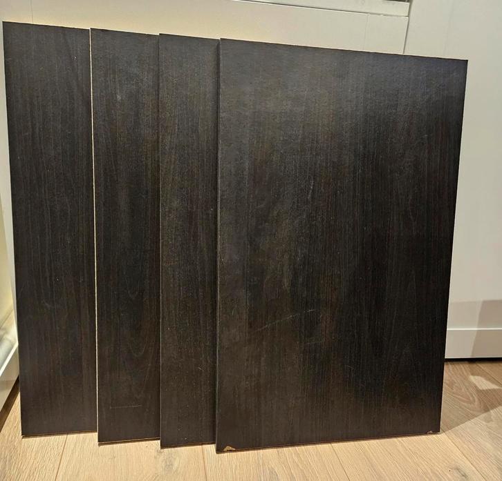 5 IKEA Besta planken 56x36 cm - Zwartbruin, Huis en Inrichting, Kasten | Overige, Gebruikt, Ophalen of Verzenden