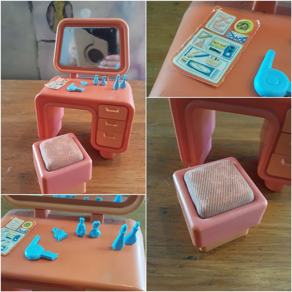 Vintage barbie Dream Furniture Vanityset 1977., Ophalen of Verzenden, Gebruikt