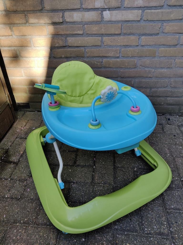👶🏻 Loopstoel baby - Blauw/Groen 👶🏻, Ophalen, Gebruikt