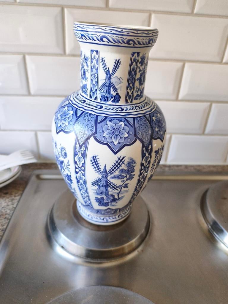 Mooie vaas , Delfts blauw,, Antiek en Kunst, Ophalen of Verzenden