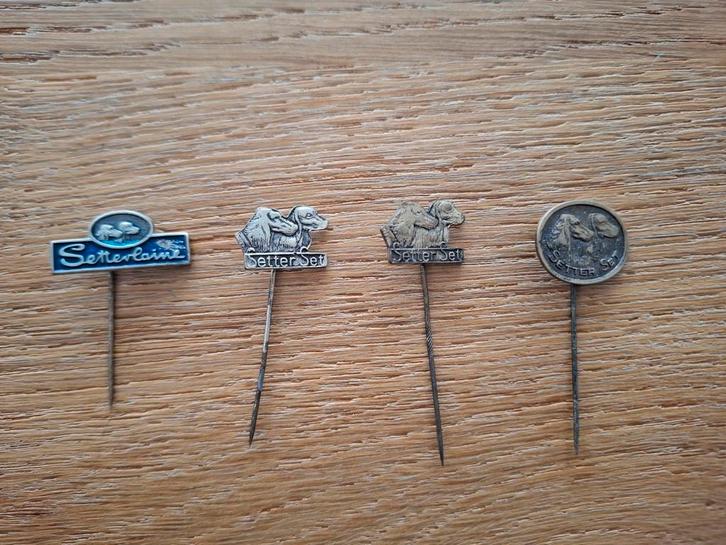 Vintage speldjes prikkers pins Setter Set Setterlaine, Verzamelen, Speldjes, Pins en Buttons, Ophalen of Verzenden