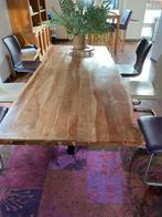 Grote acaciahouten eettafel - 240x100 cm, Ophalen, Gebruikt, 100 tot 150 cm, 200 cm of meer