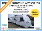 Knaus Sudwind 60 Years 550 FSK INCL MOVER EN FIETSDRAGER, Caravans en Kamperen, Schokbreker, Overige typen, Bedrijf, Knaus