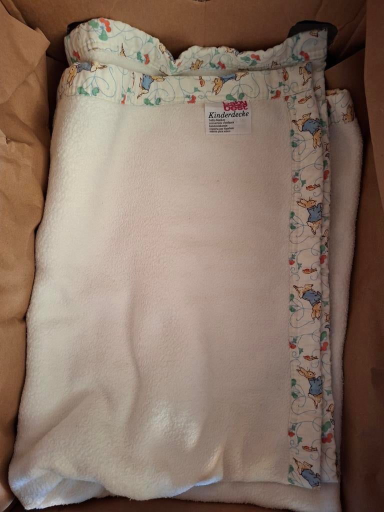 Vintage dekens in bananendoos - diverse maten en kleuren, Huis en Inrichting, Gebruikt, Overige maten, Wit, Ophalen of Verzenden