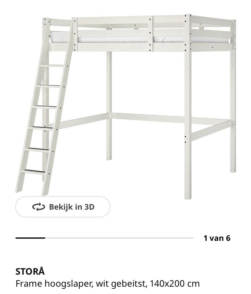 Hoogslaper Stora, Ophalen, Hoogslaper, Tweepersoons, 140 cm