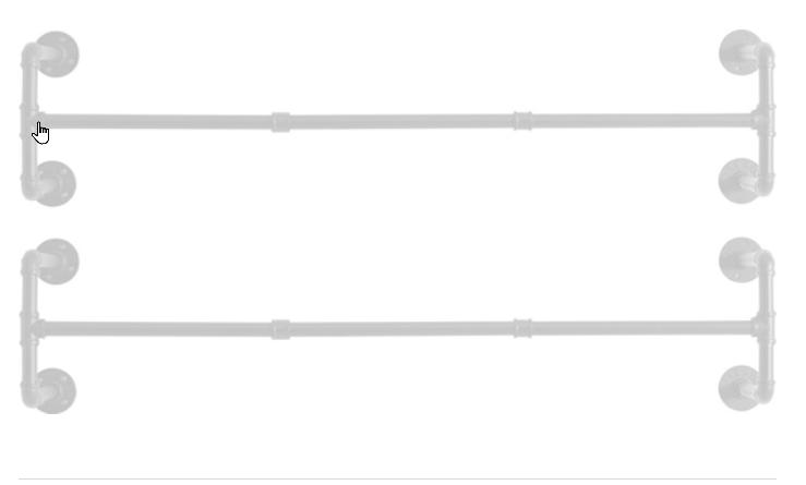 Wand kledingrek/ roede/ rek, kapstok, Huis en Inrichting, Ophalen, Gebruikt