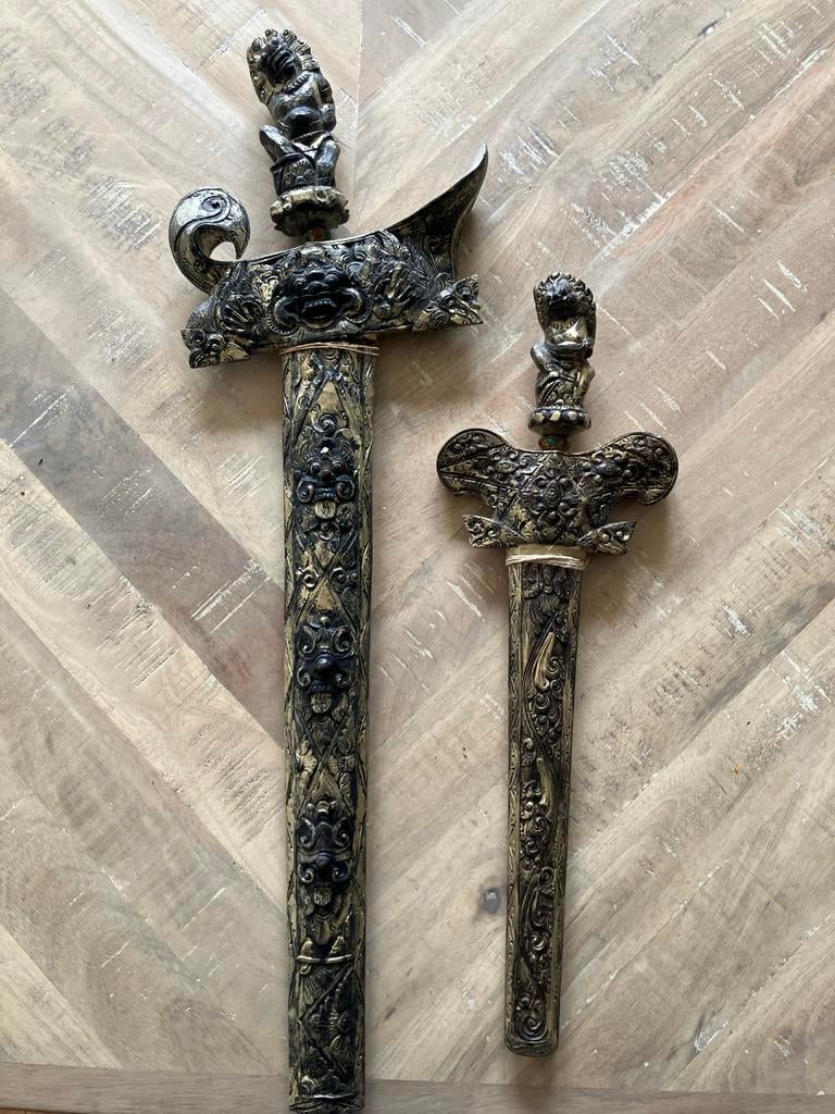 Decoratieve Balinese Kris Dolken - Set van 2, Ophalen of Verzenden