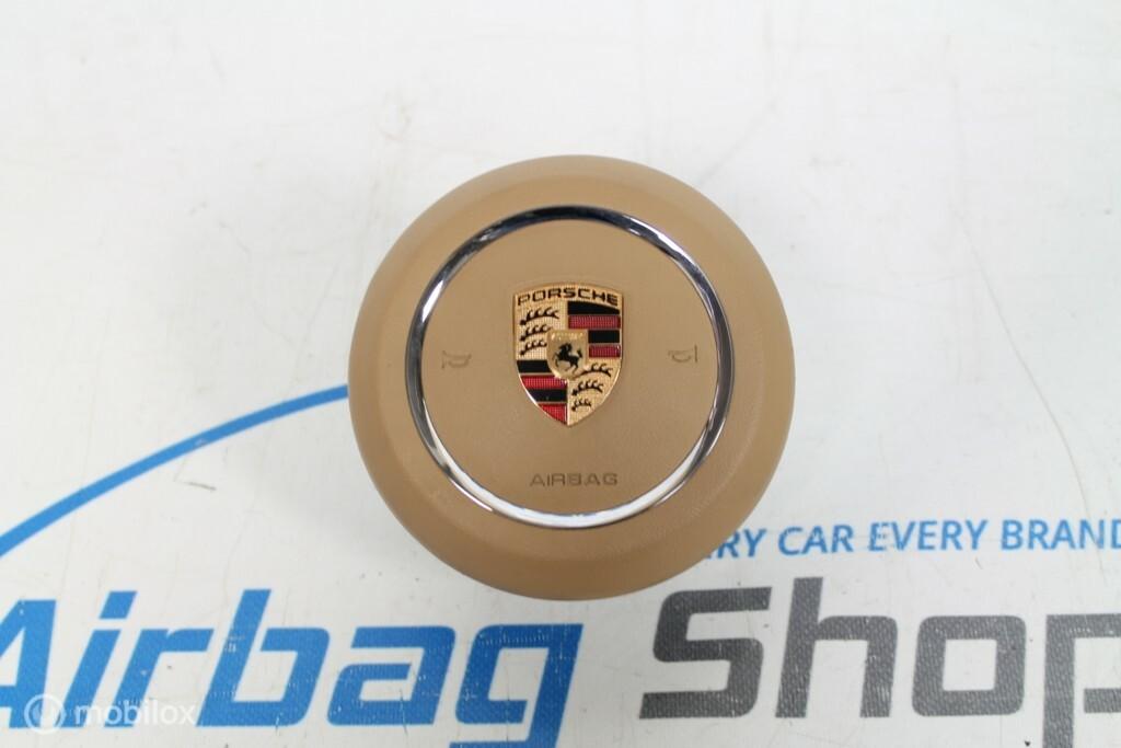 Stuur airbag beige Porsche Cayenne (2017-heden), Gebruikt, Ophalen of Verzenden