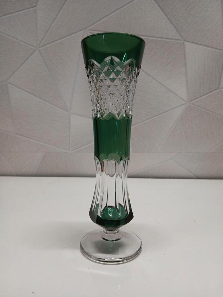 VSL groene vaas, Antiek en Kunst, Antiek | Glas en Kristal, Ophalen of Verzenden