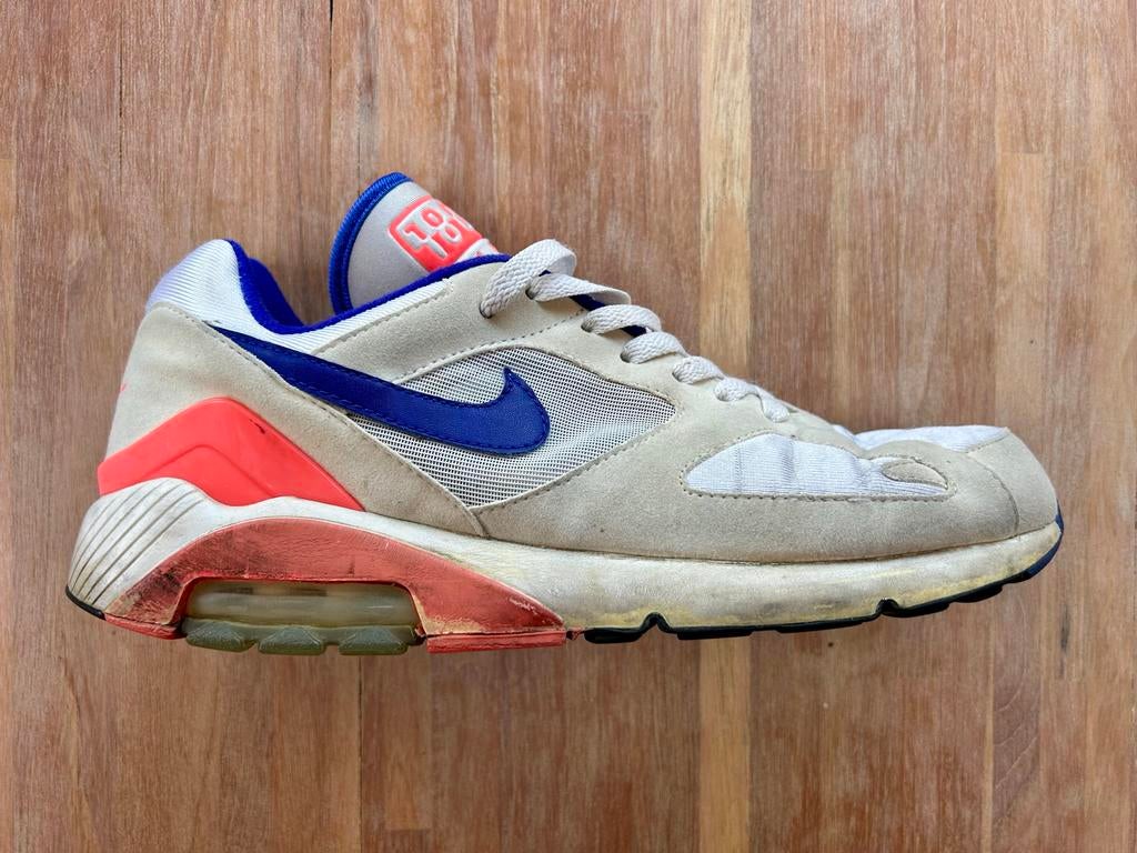 Nike Air 180 Ultramarine // Maat 43 // Reissue 2018, Ophalen of Verzenden, Gedragen, Wit, Sneakers of Gympen