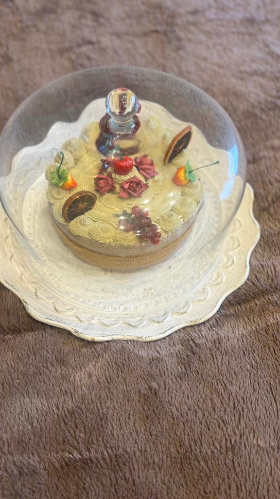 Taartstolp inclusief taart nieuwstaat, Ophalen of Verzenden, Zo goed als nieuw