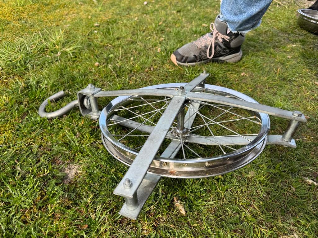 Grote metalen katrol / blok met haak, Ophalen of Verzenden, Gebruikt, Handmatig