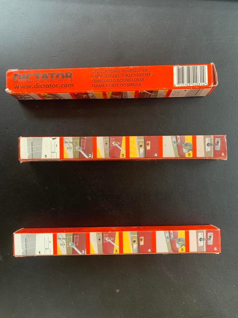 3 x Dictator Inbouw deursluiter Adjunct 2500, Doe-het-zelf en Verbouw, Hang- en Sluitwerk, Ophalen of Verzenden, Nieuw, IJzer