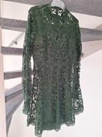 Zara Kanten Jurk - Donkergroen - Maat L, Kleding | Dames, Zara, Maat 42/44 (L), Ophalen of Verzenden, Zo goed als nieuw