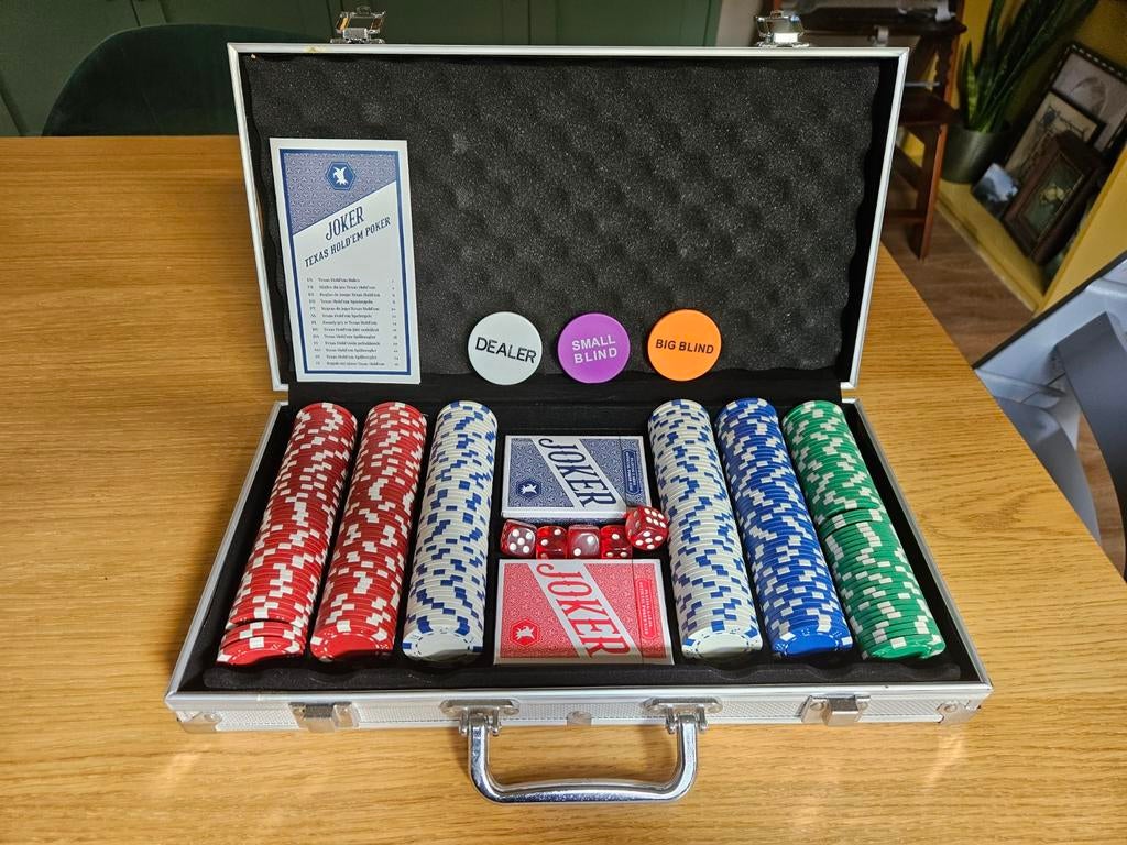 Pokerkoffer (nooit gebruikt), Hobby en Vrije tijd, Gezelschapsspellen | Kaartspellen, Vijf spelers of meer, Ophalen, Zo goed als nieuw