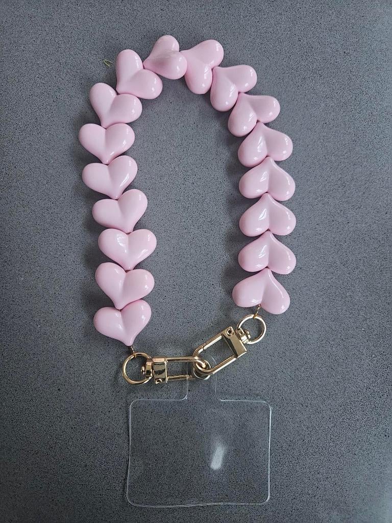 Telefoonkoord met roze hartjes van Club Republique, Ophalen of Verzenden, Zo goed als nieuw, Telefoonhanger of Accessoire