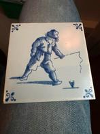 Antieke Delfts Blauwe jongen met tol, Ophalen of Verzenden