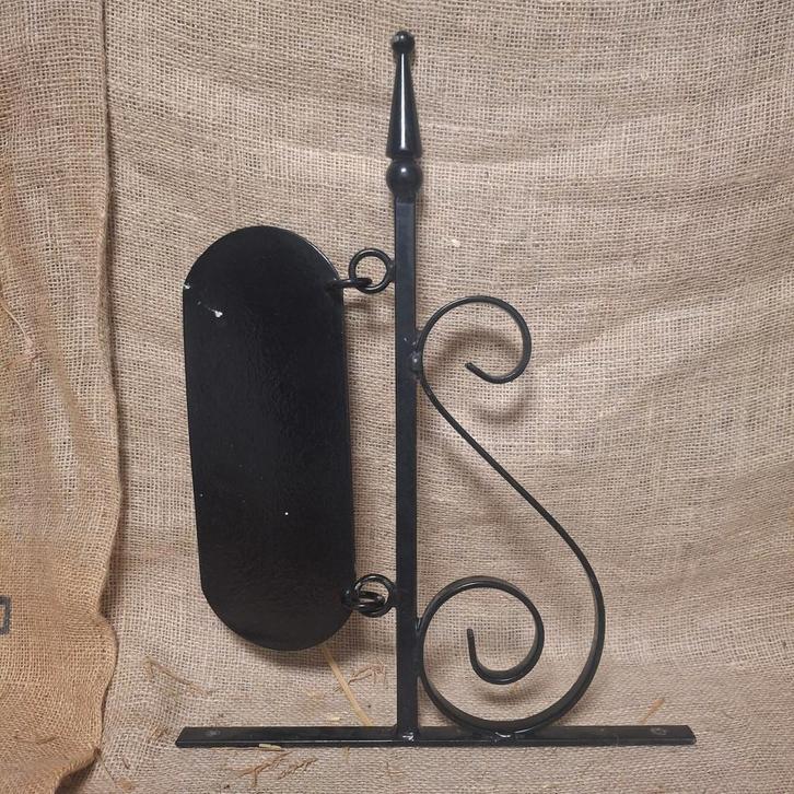 Robuust ijzeren Uithangbord / naambord, Tuin en Terras, Tuinwanddecoratie, Zo goed als nieuw, Ophalen of Verzenden