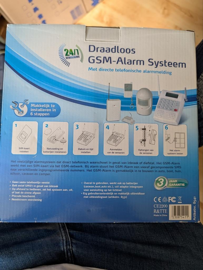 Draadloos GSM-Alarm Systeem met directe alarmmelding, Beweging, Nieuw, Ophalen of Verzenden, Compleet systeem