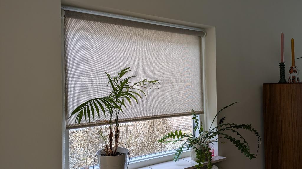 3 Rolgordijnen lichtdoorlatend beige Le Noir & Blanc, Huis en Inrichting, Stoffering | Gordijnen en Lamellen, Ophalen, Beige, 150 tot 200 cm