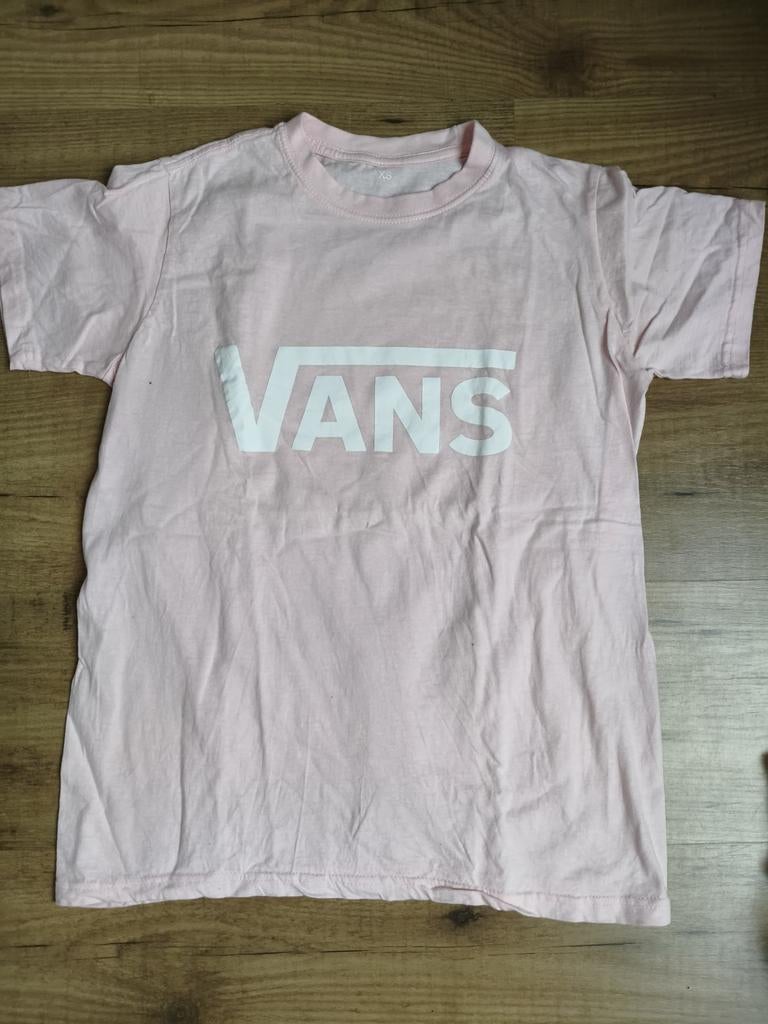 Lichtroze Vans T-shirt XS, Kleding | Dames, T-shirts, Ophalen of Verzenden, Zo goed als nieuw, Korte mouw, Roze