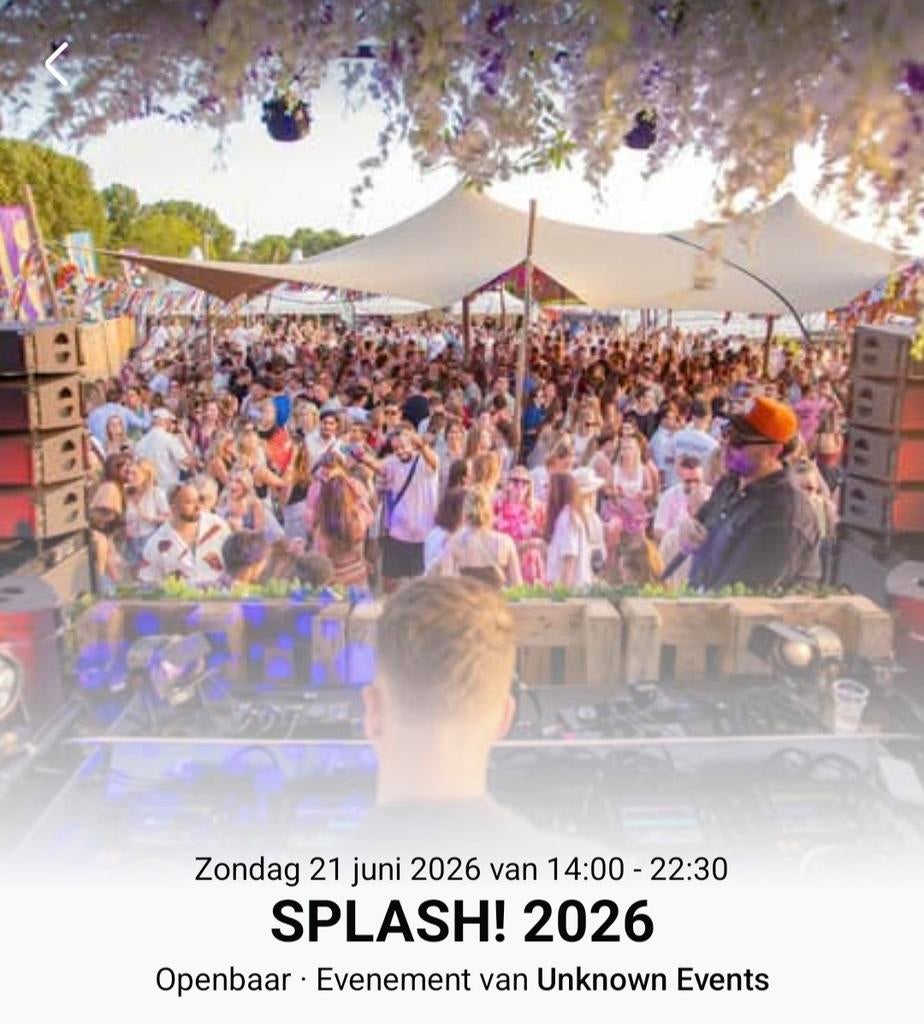 Kaartje Splash te koop, Eén persoon