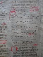 Origineel manuscript missaal perkament muziek 1200 Duitsland, Verzenden