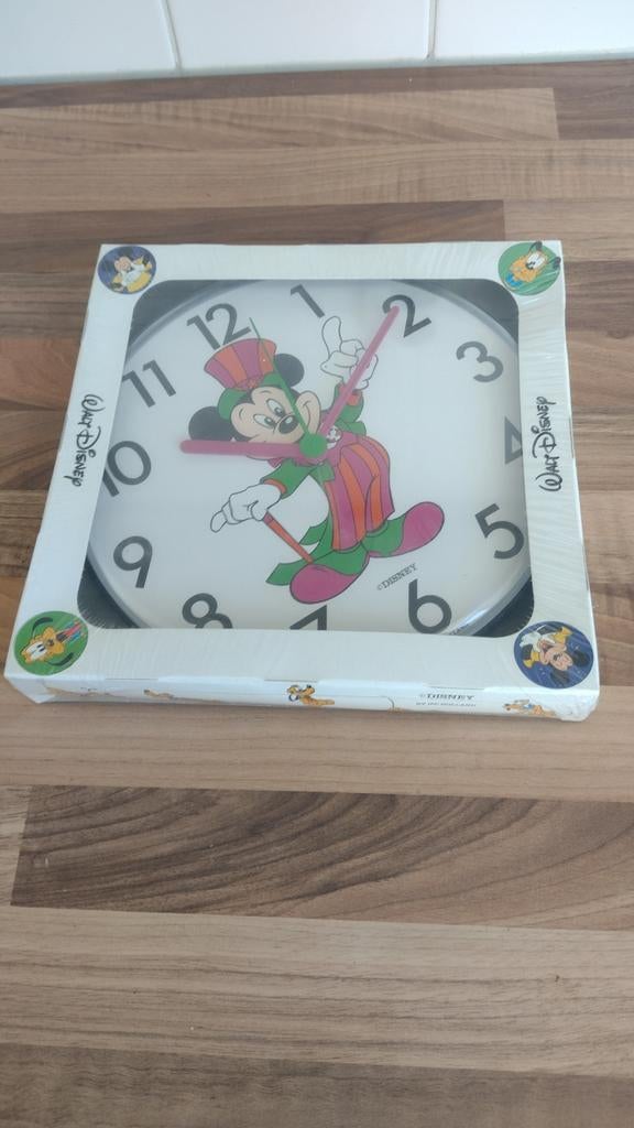 Vintage disney klok nieuw in verpakking!!, Verzamelen, Ophalen of Verzenden, Mickey Mouse, Nieuw, Overige typen