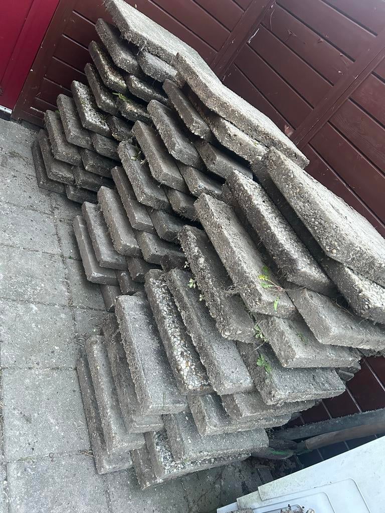 GRATIS terras tegels, Gebruikt, Ophalen of Verzenden, 10 m² of meer, Beton