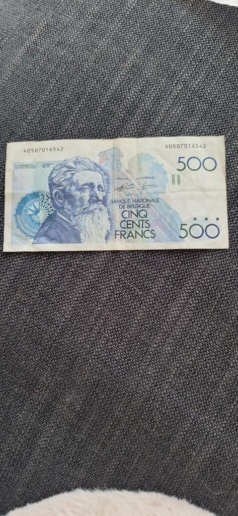 Zeldzaam biljet van 500 Belgische Franken, Postzegels en Munten, Bankbiljetten | België, Verzenden, Los biljet