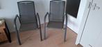 2 x LE SUD TUINSTOELEN ALUMINIUM., Ophalen, Gebruikt, Aluminium, Stapelbaar