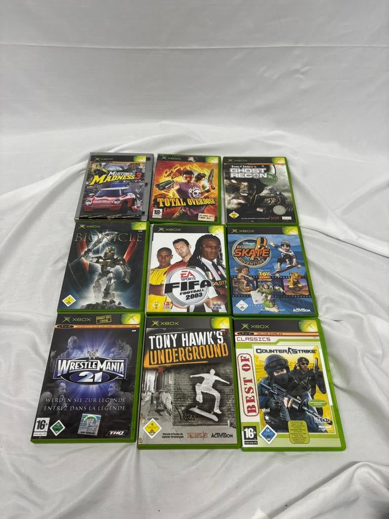 Xbox spellen games partij van 9 stuks met boekje, Spelcomputers en Games, Avontuur en Actie, 1 speler, Ophalen of Verzenden, Zo goed als nieuw