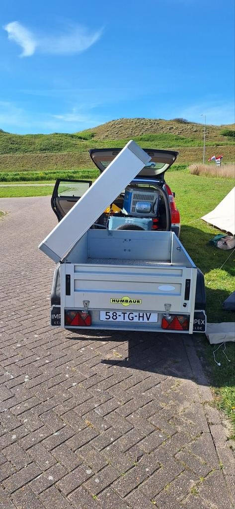 Humbaur bagage aanhanger - Uitstekende staat met reservewiel, Auto diversen, Ophalen of Verzenden, Zo goed als nieuw
