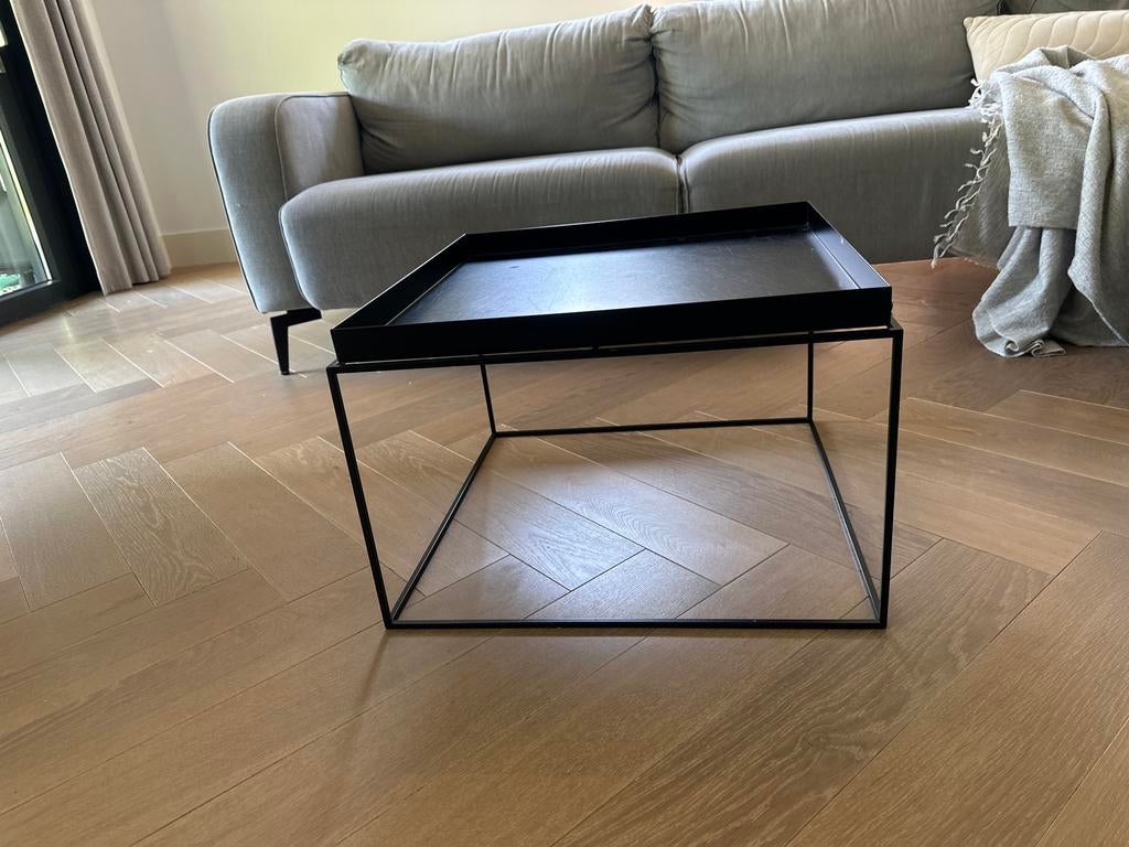 Hay Tray Salontafel Zwart 60x6x40 - Nette Staat, Huis en Inrichting, Ophalen, Gebruikt, 50 tot 100 cm, Metaal