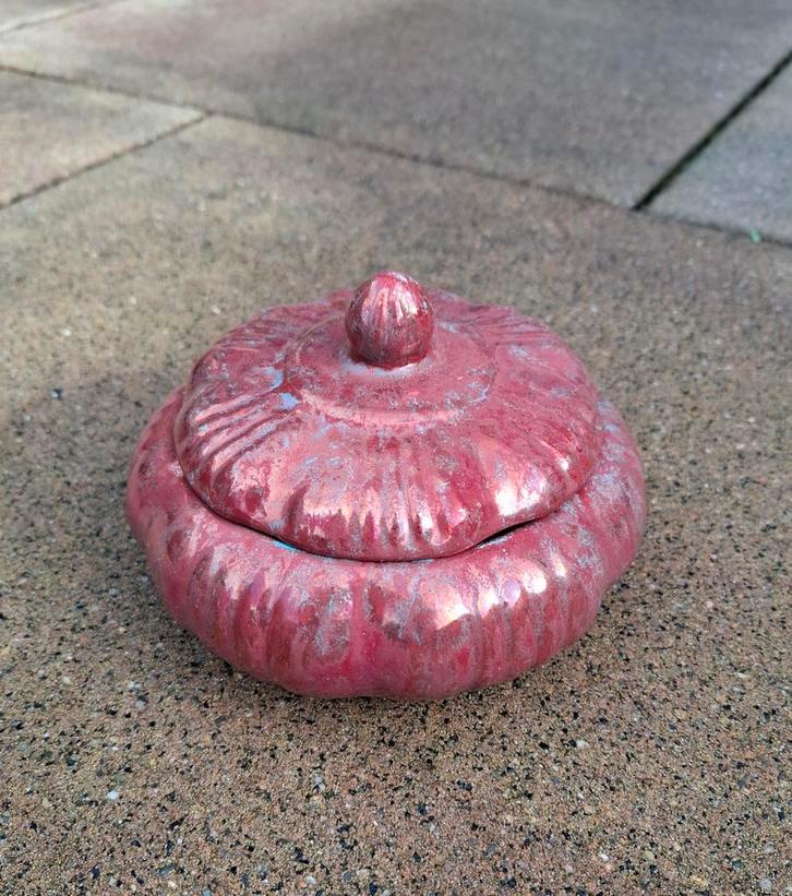 Zeldzaam mooie Reflet Metallique Porceleyne fles schaal, Antiek en Kunst, Antiek | Keramiek en Aardewerk, Ophalen of Verzenden